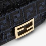 FENDI Baguette® Mini Blue and black FF sequin bag - Image 4